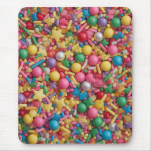 Tapis De Souris Paillettes Arc-en-ciel Motif Coloré