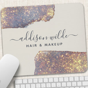 Tapis De Souris Paillettes de Glam Or Violet Iridescent