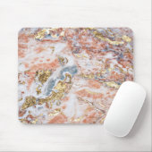 Tapis De Souris Paillettes dorées de marbre cool (Avec souris)