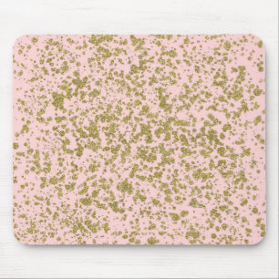 Tapis De Souris Paillettes rose et or pailletées glamour moderne