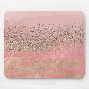 Tapis De Souris Paillettes Rose Fard Princesse Indienne Marocaine