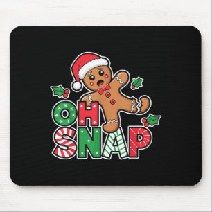 Tapis De Souris Pain d'épices Homme Oh Snap Noël Funny Cookie Bak