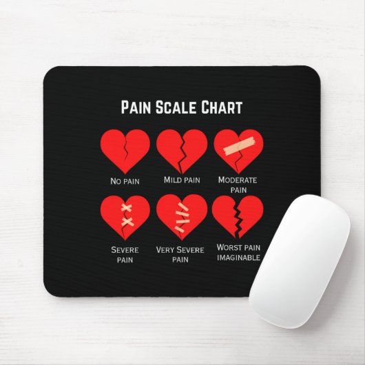 Tapis De Souris Pain Scale Chart Design For Funny Valentines Day  (Avec souris)