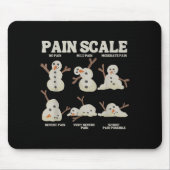 Tapis De Souris Pain Scale Snowman Nurse Christmas Xmas Snow Pajam (Devant)