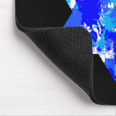 Tapis De Souris Paint Splatter bleu étoile juive (Coin)