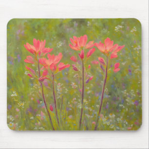 Tapis De Souris Paintbrush Fleur sauvage rose Pad