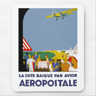 Tapis De Souris Pair Basque Avion de Cote de La