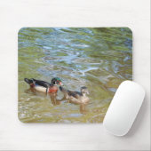 Tapis De Souris Paire de canard à bois (Avec souris)