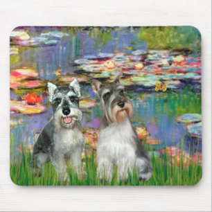 Tapis De Souris Paire de Schnauzer 2 - LIlies 2
