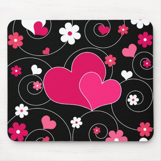 Tapis De Souris Paires de coeurs (Devant)