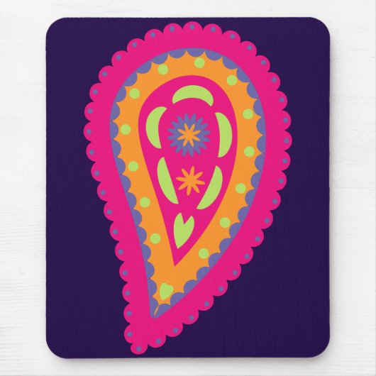 Tapis De Souris Paisley coloré (Devant)