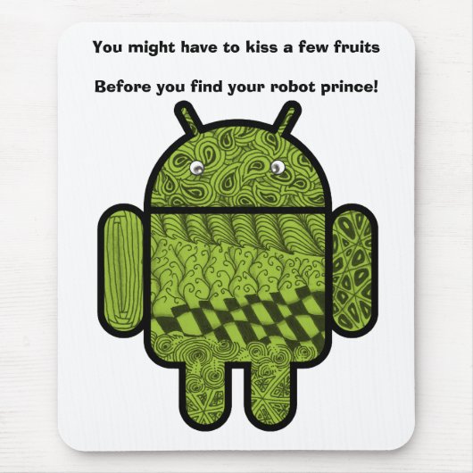 Tapis De Souris Paisley Doodle Character pour le robot Android™ (Devant)