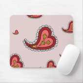 Tapis De Souris Paisley Heart Mousepad (Avec souris)