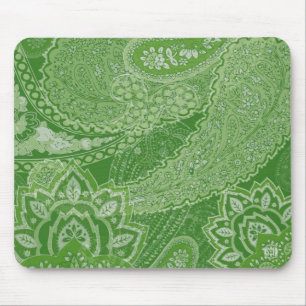 Tapis De Souris Paisley vert Mousepad