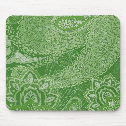 Tapis De Souris Paisley vert Mousepad (Devant)