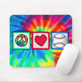 Tapis De Souris Paix, amour, base-ball (Avec souris)