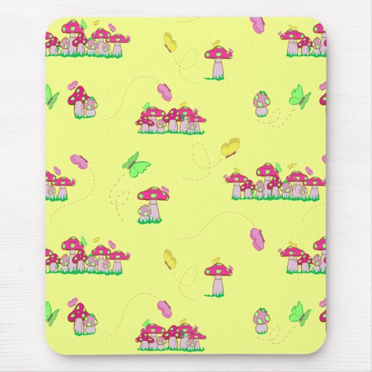 Tapis De Souris Paix Amour Champignons (Devant)
