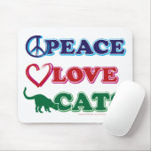 Tapis De Souris Paix-Amour-Chats (Avec souris)