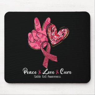 Tapis De Souris Paix Amour Cure Ruban Bourgogne Sensibilisation à 