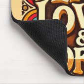 Tapis De Souris Paix, amour et café Retro Mousepad (Coin)