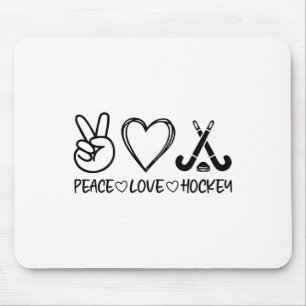 Tapis De Souris Paix Amour Hockey