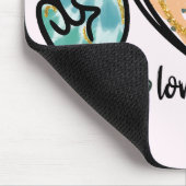 Tapis De Souris Paix - Amour - Jardinage (Coin)