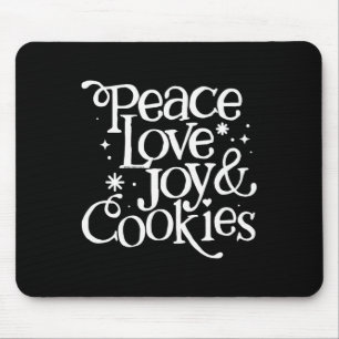 Tapis De Souris Paix Amour Joie Et Cookies De Noël