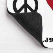 Tapis De Souris Paix-Amour-Pattes Mousepad (Coin)