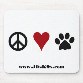 Tapis De Souris Paix-Amour-Pattes Mousepad