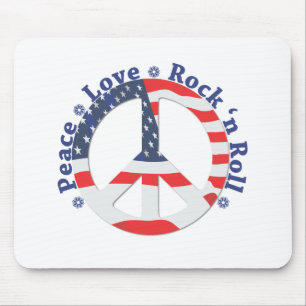 Tapis De Souris Paix, amour, petit pain de la roche n