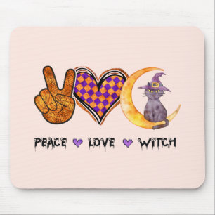 Tapis De Souris Paix, Amour, Sorcière