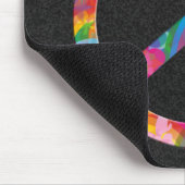 Tapis De Souris Paix de l'énergie des fleurs | éclaboussure noire (Coin)