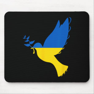 Tapis De Souris Paix en Ukraine Colombe. Soutenez l'Ukraine. Souti