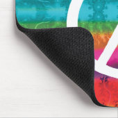 Tapis De Souris Paix et amour Tie Dye Stripes (Coin)