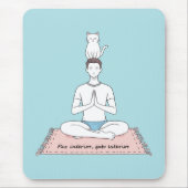 Tapis De Souris Paix Intérieure, Chat Extérieur (Devant)