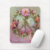 Tapis De Souris Paix Mousepad rose (Avec souris)