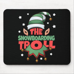 Tapis De Souris Pajama de Noël amusant pour le snowboard Troll - S