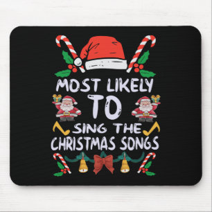 Tapis De Souris Pajama De Noël Familial Le Plus Susceptible De Cha