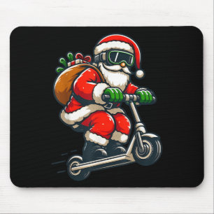 Tapis De Souris Pajama de Noël père Noël Riding Scooter Pour Les J
