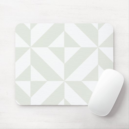 Tapis De Souris Pale Gray Geometric Deco Cube Pattern (Avec souris)