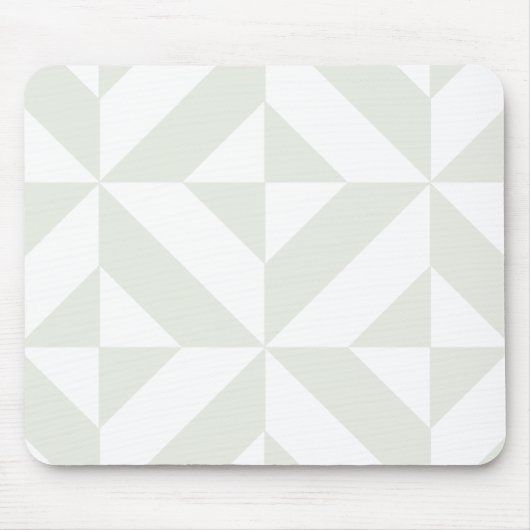 Tapis De Souris Pale Gray Geometric Deco Cube Pattern (Devant)