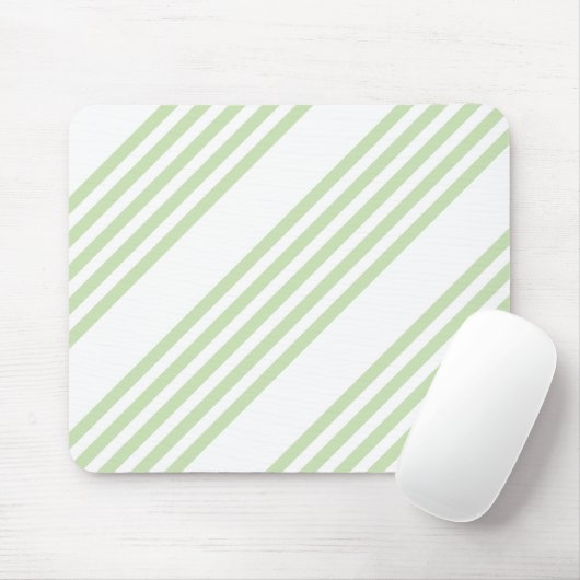 Tapis De Souris Pale vert et blanc cinq bandes motif (Avec souris)