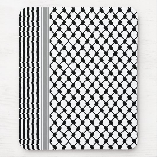 Tapis De Souris Palestinienne Hatta Keffiyeh Kufiya Folk (2 Motifs (Devant)