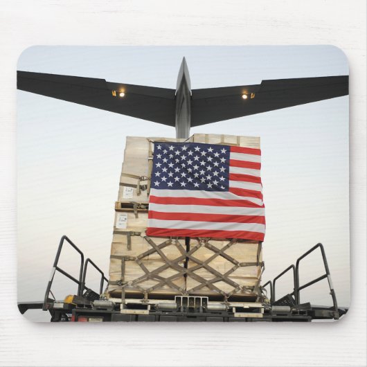 Tapis De Souris Palette contenant de l'aide humanitaire (Devant)