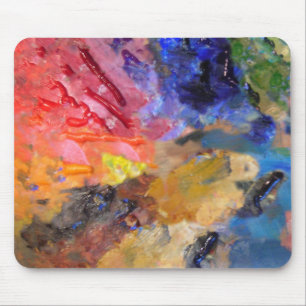 Tapis De Souris Palette de couleurs de peintre artistique