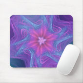 Tapis De Souris Palette de Cyan Delicate Fractée Mousepad (Avec souris)