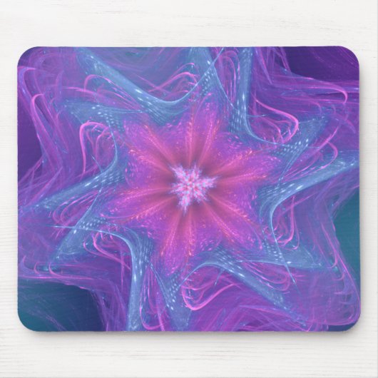 Tapis De Souris Palette de Cyan Delicate Fractée Mousepad (Devant)