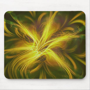 Tapis De Souris Palette jaune fleur fractée Mousepad