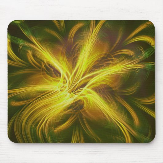 Tapis De Souris Palette jaune fleur fractée Mousepad (Devant)