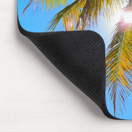 Tapis De Souris Palm Paradise Ciel Bleu Soleil (Coin)